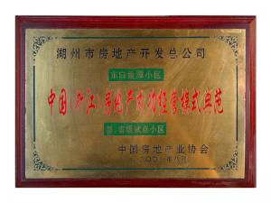 中國（浙江）房地產成功經營模式典范——東白魚潭小區